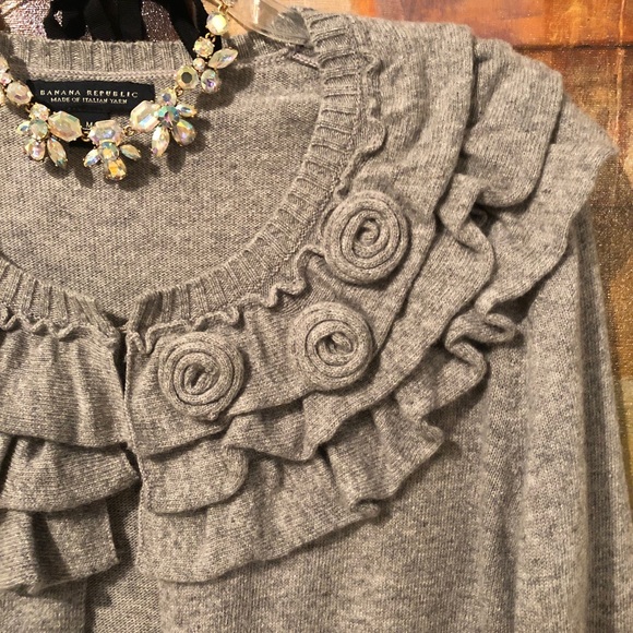 BANANA REPUBLIC Gray Cashmere Blend Shrug Cardigan - Picture 3 of 6